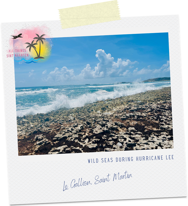 Photo of Le Gallion Saint Martin - Wild seas during Hurricane Lee on All Things Sint Maarten