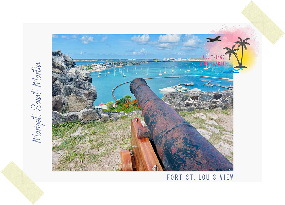 Photo of the Marigot Marina view in Saint Martin, taken from Fort St. Louis on All Things Sint Maarten